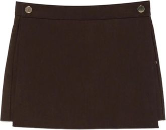 Sportmax Ottuso Rok-Shorts - Dames - Bermuda - Bruin - XS - Polyester - Korte Broeken