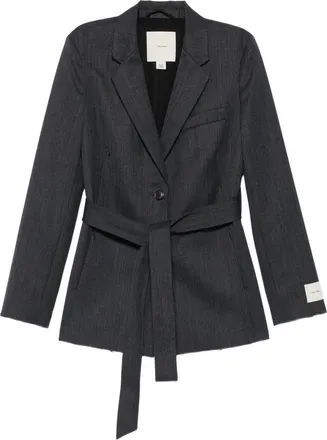 Calvin Klein Belted Pinstripe-pattern Blazer