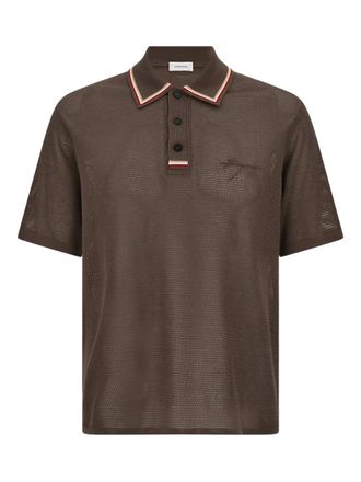 Ferragamo Poloshirt met geborduurd logo - Bruin