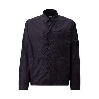 C.P. Company Light Jackets, male, Blue, Size: 2XL 20Cmos232A 005328G 888 Overshirt