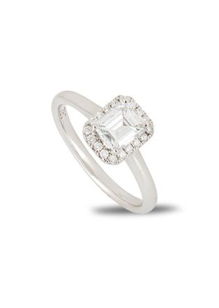 Bespoke 18ct White Gold Engagement Ring - Size 52