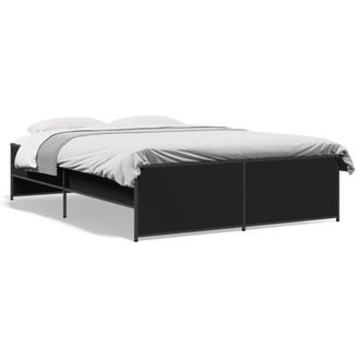 Berkfield Home Bed Frame without Mattress Black 140x190 cm