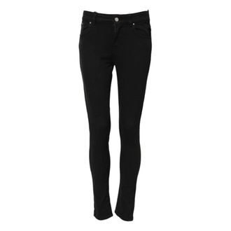 Dolce & Gabbana Skinny Fit Jeans, female, Black, 3XS, Black Skinny Mid Waist Denim Jeans