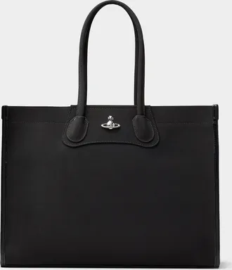 Vivienne Westwood Mens Orb logo structured gabardine tote bag
