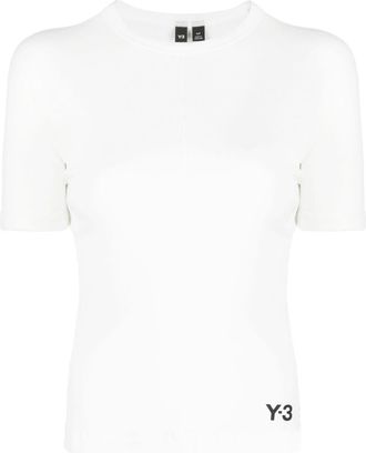 Yohji Yamamoto short-sleeve organic-cotton top - women - Organic Cotton - M - White
