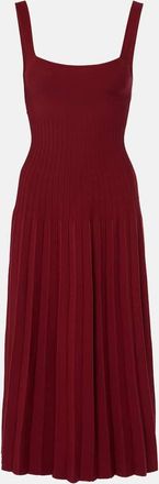 Staud Beaton chiffon-trimmed velvet maxi dress