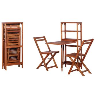 vidaXL Juego De Bistr&oacute; Plegable De 3 Piezas Madera Maciza De Acacia Vidaxl