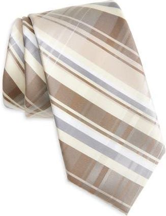 Calvin Klein Landon Plaid Tie in Taupe at Nordstrom Rack