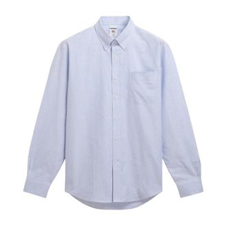 Sebago Gestreepte Button-Down Overhemd - Heren - Casual Overhemden - Blauw - M - Katoen - Overhemden