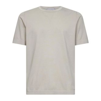 D4.0 T-Shirts, male, White, Size: 2XL Ribbed Crew-Neck T-Shirt