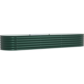vidaXL Arriate Elevado Verde 320 X 80 X 44 Cm Acero Vidaxl