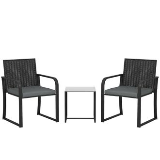 OUTSUNNY Conjunto de jard&iacute;n 61x58.4x84 cm gris