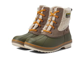 L.L.Bean Rangeley Pac Boots Ankle Water Resistant Insulated Womens Shoes Taupe/Natural : 10 B - Medium, Leather