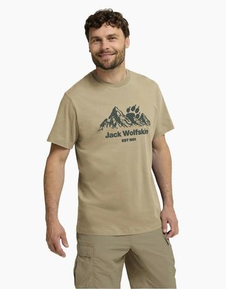 Jack Wolfskin Mens Jack Wolfskin Mens Carefree Short Sleeve T-Shirt - Tan - Size: 40