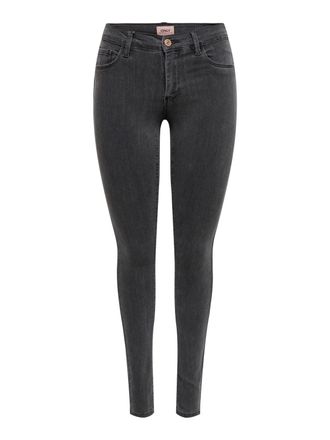 Only Skinny-fit-Jeans ONLY ONLRAIN REG SKINNY JEANS DNM CRYOD655, Damen, Gr. L (40), L&auml;nge 32, blau (grau denim), Denim/Jeans, Obermaterial: 53% Viskose, 2