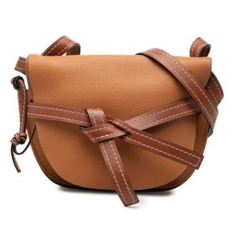 Loewe Pre-owned Gate Crossbody Bag - Dames - Pre-owned - Bruin - Maat: ONE Size Leer