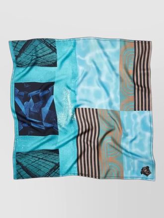 Versace silk twill square scarf bio print