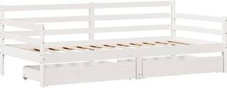 vidaXL Daybed with Drawers without Mattress 80x200 cm Solid Wood vidaXL