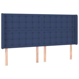 vidaXL Testiera Ad Orecchio Blu 183x16x118/128 Cm In Tessuto - Vidaxl