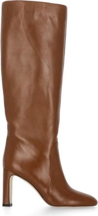 Stuart Weitzman Babette Tubo Boot 85 - Dames - Laarzen met Hak - Bruin - 37 1/2 EU - Leer - Schoenen