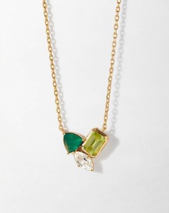 Edge of Ember Trinity Green Gemstone Necklace at Nordstrom, Size 18