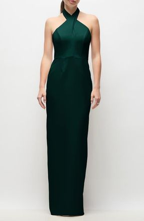 After Six Estella Halter Gown in Evergreen at Nordstrom, Size 18