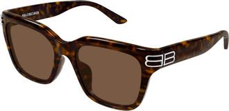 Balenciaga BB0433SK Asian Fit 002 Womens Sunglasses Tortoiseshell Size 56