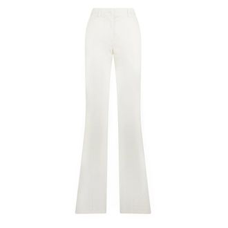 Alberta Ferretti High Waist Flared Trousers - female - Alberta Ferretti - Wide Trousers - White - S - Trousers