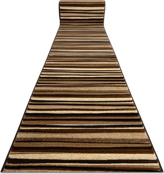 RugsX Passatoia Royal 5374 Waves Stripes Beige / Marrone 120cm Brown 120x170 Cm