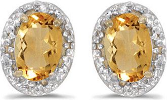 Allurez Diamond and Citrine Earrings 14k in 0.90Ct, Citrine, White Gold at Nordstrom