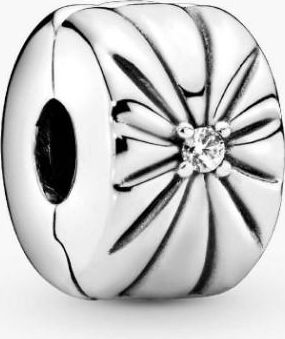 Pandora Sterling Silver Clip With Clear Cubic Zirconia