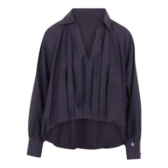 Jovonna London Blusa de cuello en V - Blouses & Shirts - Mujer - Azul - S