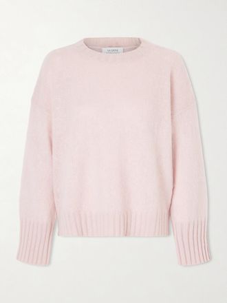 La Ligne Pullover In Misto Lana E Cashmere Spazzolato - Rosa
