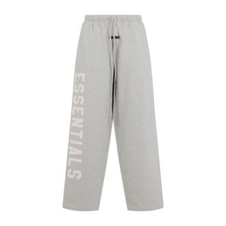 Fear of God Heather Stone Grey Cotton Lounge Fleece Sweatpants-Uomo