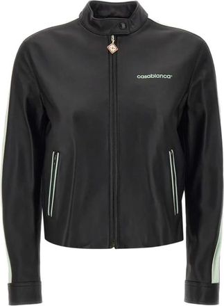 Casablanca Leren Racer Jack - Dames - Leren en Su&egrave;de Jassen - Zwart - XS - Leer - Jassen