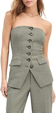Favorite Daughter The Phoebe Bustier Top in Chesire Houndstooth at Nordstrom, Size 14