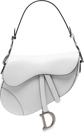 Dior Pre-owned Womens Smooth Calfskin Saddle Bag - White Leather - One Size
