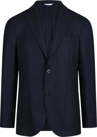 Boglioli Blazer in Lana Vergine Monopetto - - Jackets - Uomo - Blu - L
