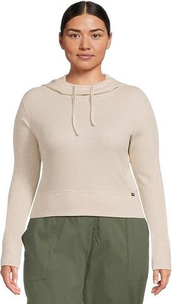 Prana Touchstone Hoodie Womens Sweater Oatmeal Heather 1 : LG (Womens 10-12), Cotton/Elastane/Lyocell