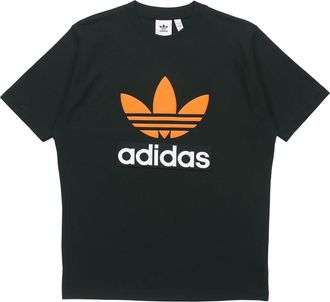 adidas originals Logo Round Neck Short Sleeve Tee For Men Black H09347