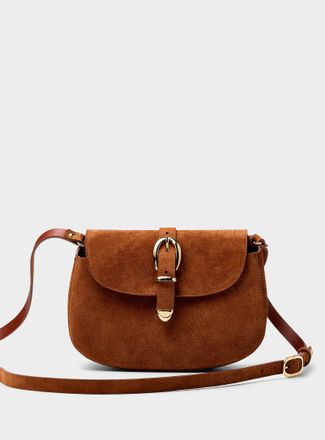 Herbert Fr&egrave;re Soeur Womens Courcy Frieda Velours suede crossbody bag