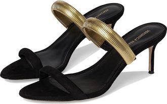Veronica Beard Tobin Slide Sandals Womens Sandals Black : 7.5 M, Suede