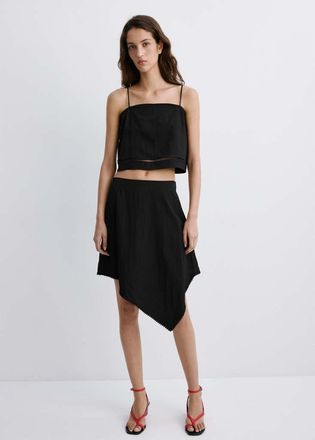 Mango Top spalline bottoni nero - Donna - XS - MANGO