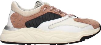 Eleventy Elfzig Frauens Sneakers Wei&szlig;er Stoff/W&uuml;stenrose