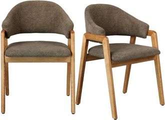 Moloo de tela marr&oacute;n y fresno natural (x2)