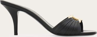 Ferragamo Women Gancini ornament mule Black Size 10.5