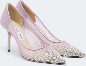Jimmy Choo London Salones Love de malla adornados
