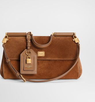 Dolce & Gabbana Medium My Sicily Handbag In Split Calfskin - Woman Handbags Multicolor Onesize