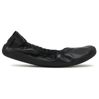 Vivobarefoot Asana Yin Ballerina Leather Womens Slip On Shoes - Obsidian - Size:UK 8.5