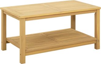 vidaXL Mesa Lateral Aceite Natural 90 X 50 X 45 Cm Vidaxl